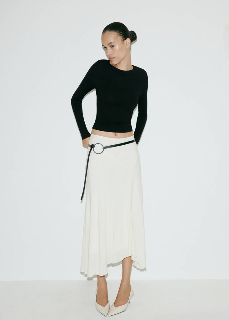 Fitted boat neck jumper — Black