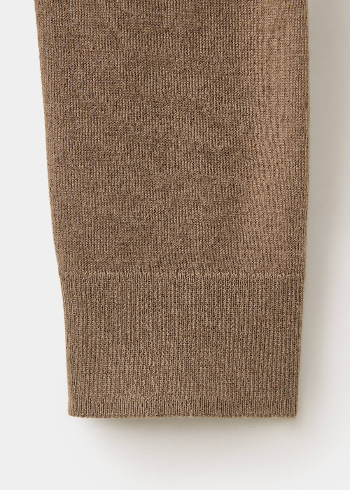 Fine-knit crew-neck sweater — Medium Brown