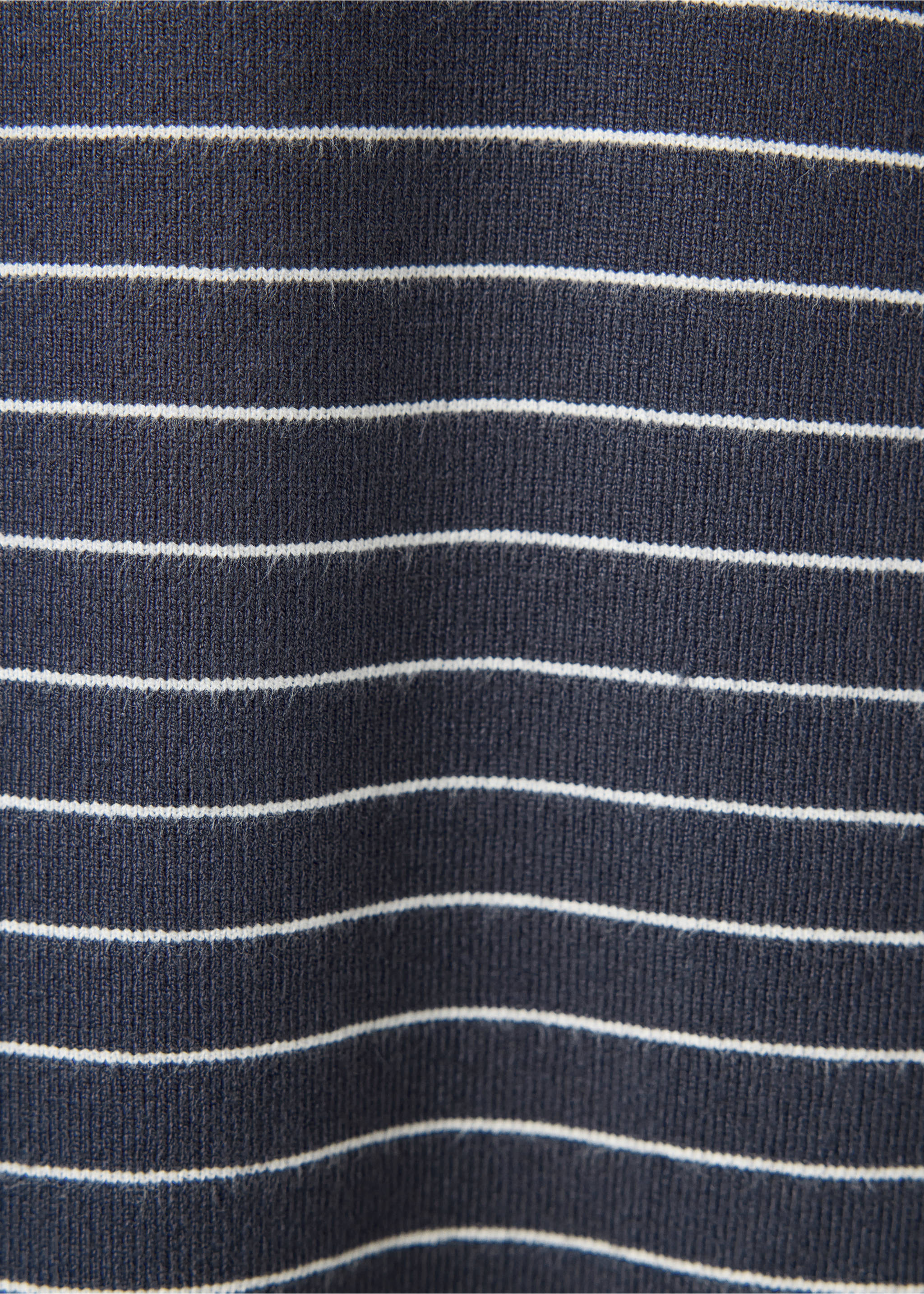 Fitted striped jersey with shirt collar - Details of the article 0, Medium Heather Grey. Ref: 37015842-00.
