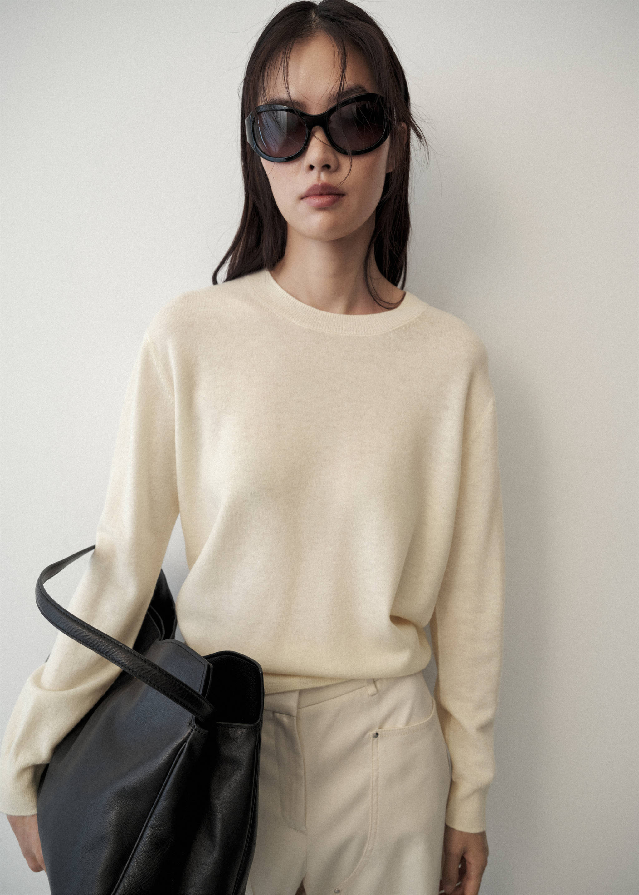 100% wool round-neck sweater - Medium plane