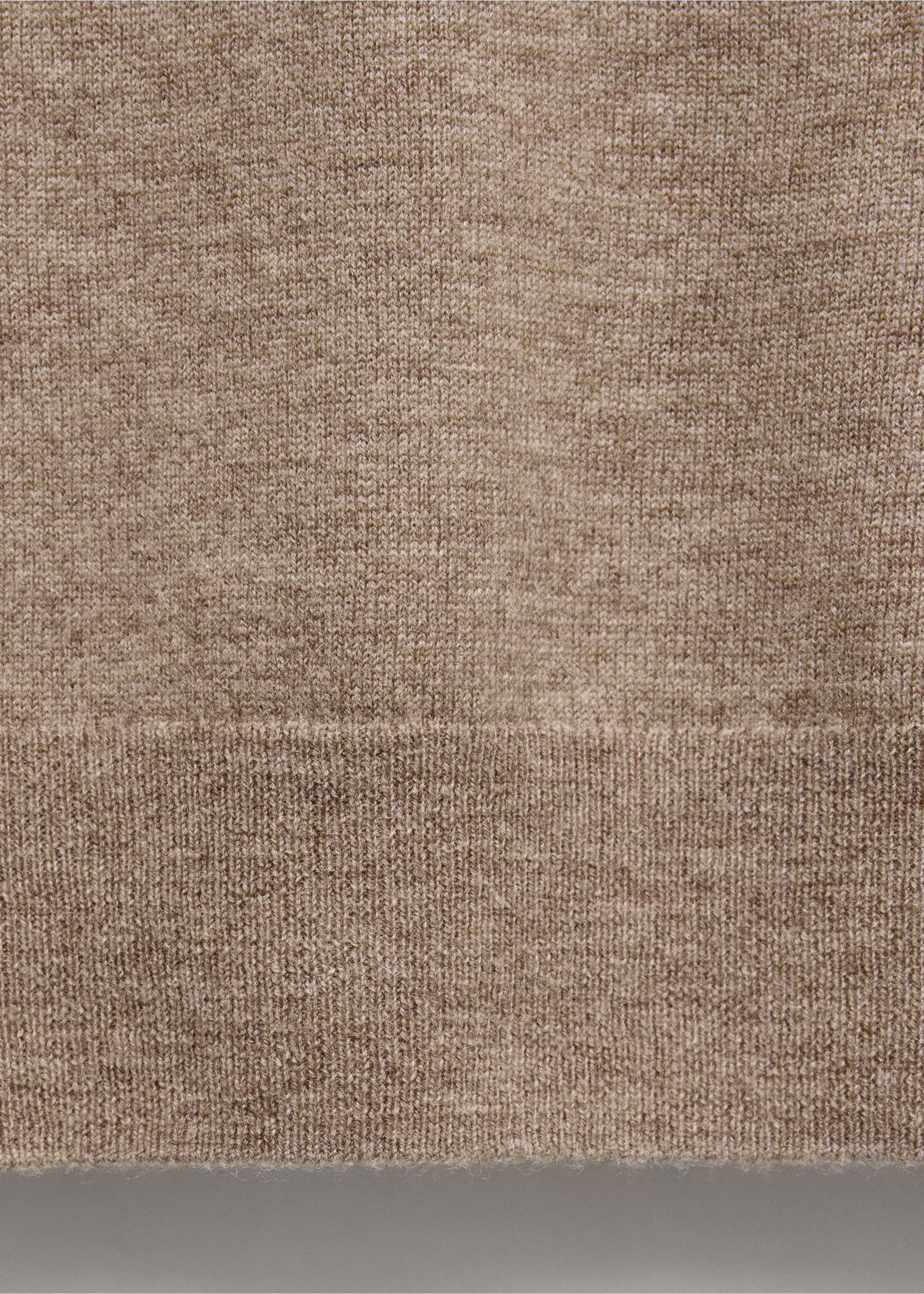 100% wool round-neck sweater - Details of the article 0, Medium Brown. Ref: 37015843-00.