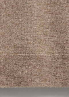 100% wool round-neck sweater — Medium Brown 6
