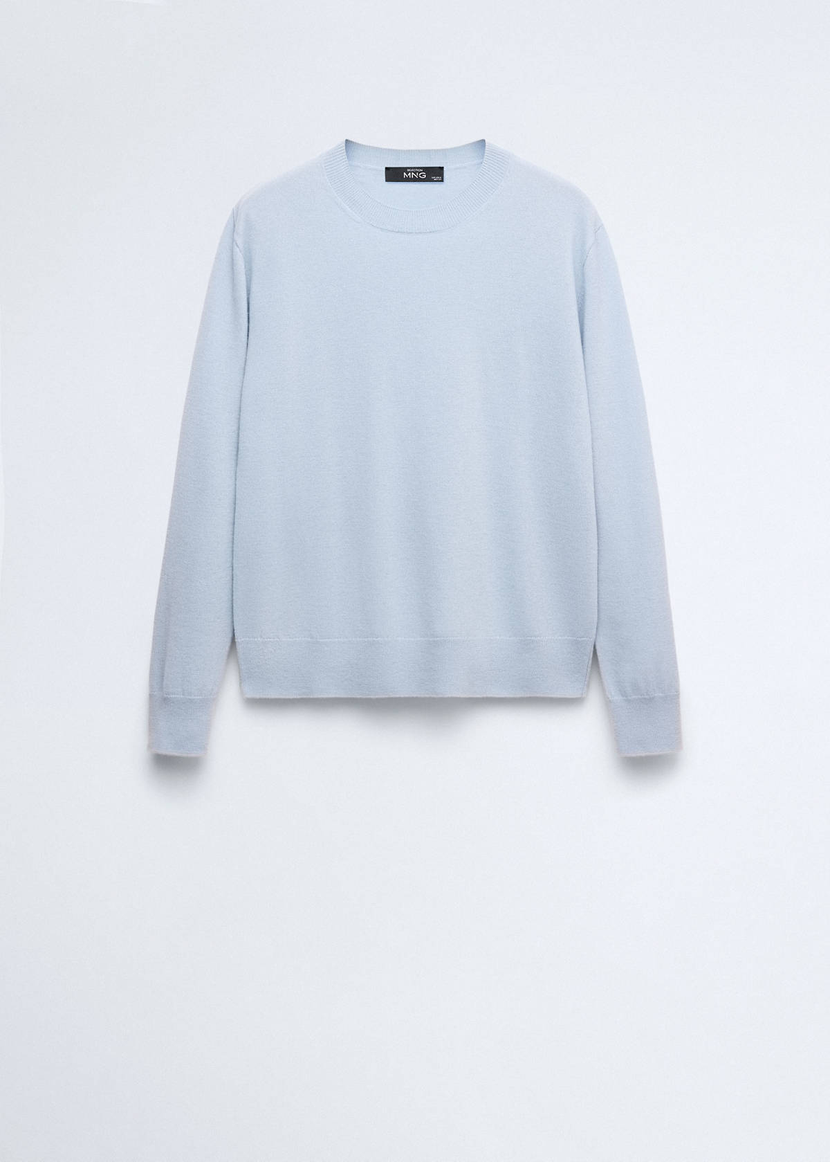 100% wool round-neck sweater — Sky Blue