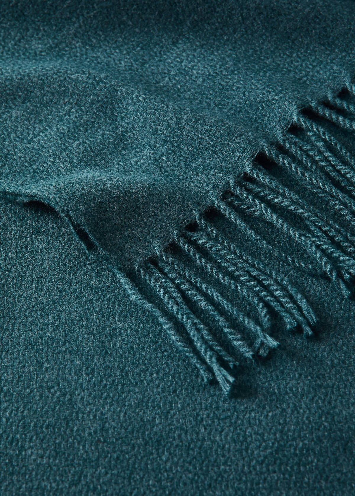 Soft woven blanket with textured structure — Petrol Blue