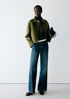 Wool jacket with shirt collar — Green 2