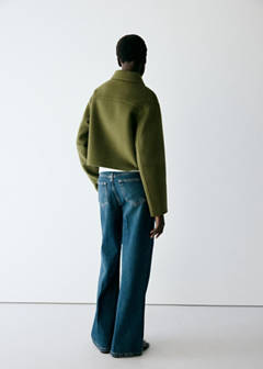 Wool jacket with shirt collar — Green 3