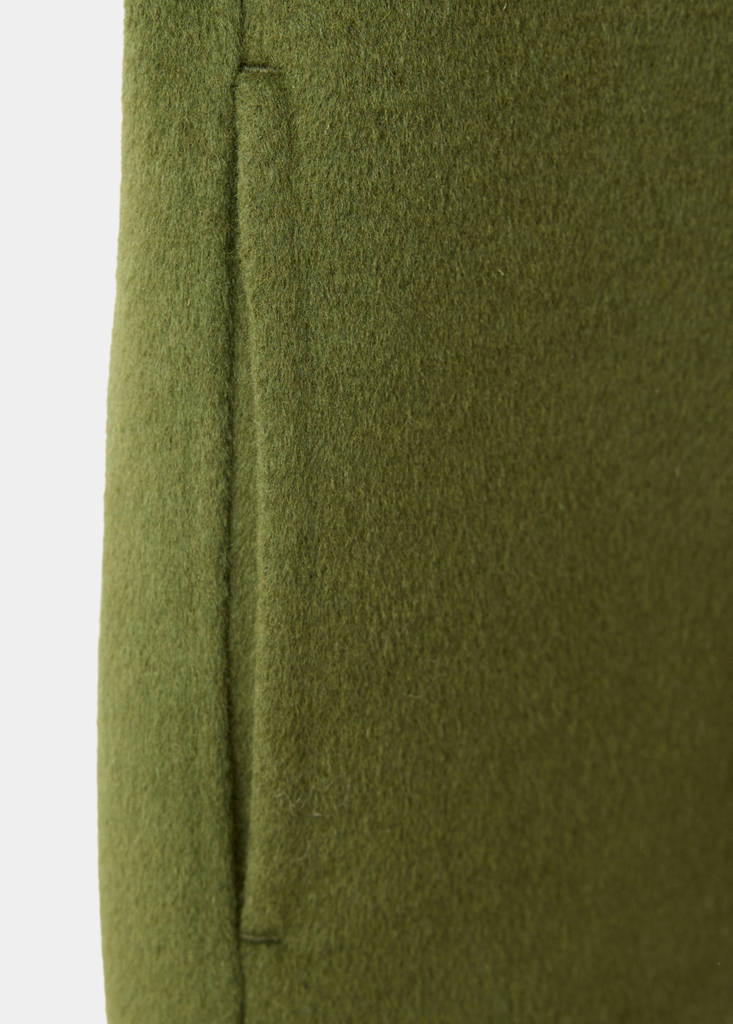 Wool jacket with shirt collar — Green