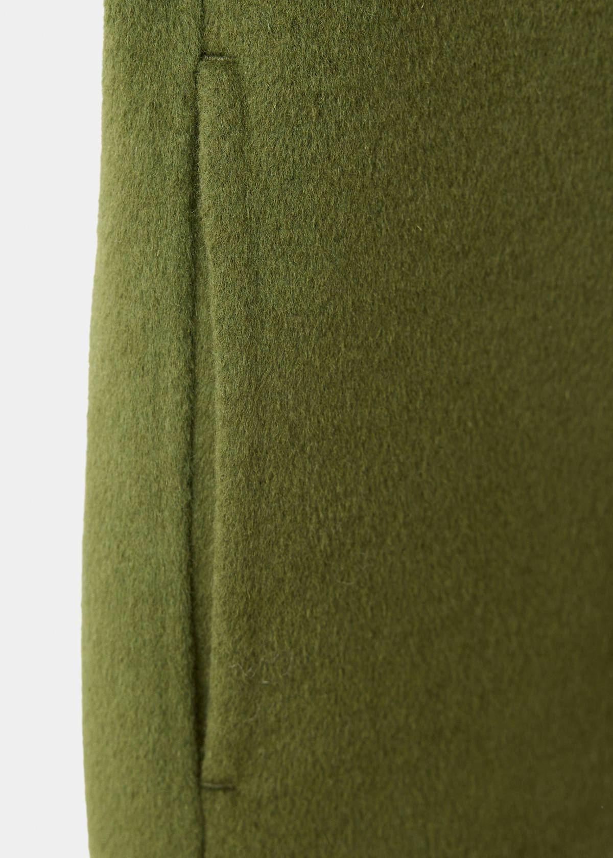 Wool jacket with shirt collar — Green