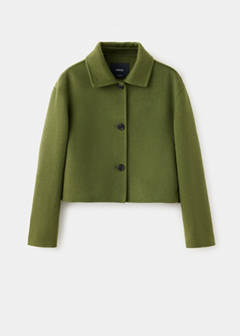Wool jacket with shirt collar — Green 7
