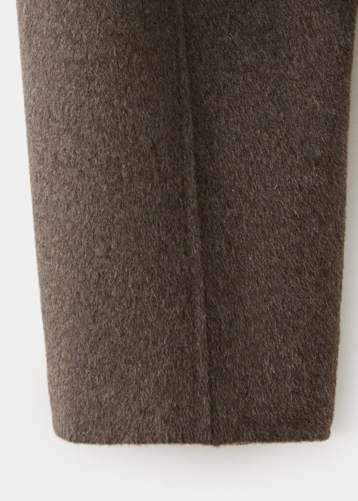 Wool jacket with shirt collar — Medium Brown