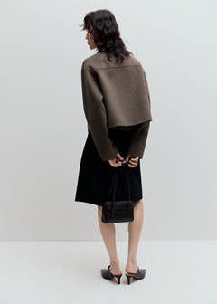 Wool jacket with shirt collar — Medium Brown 10