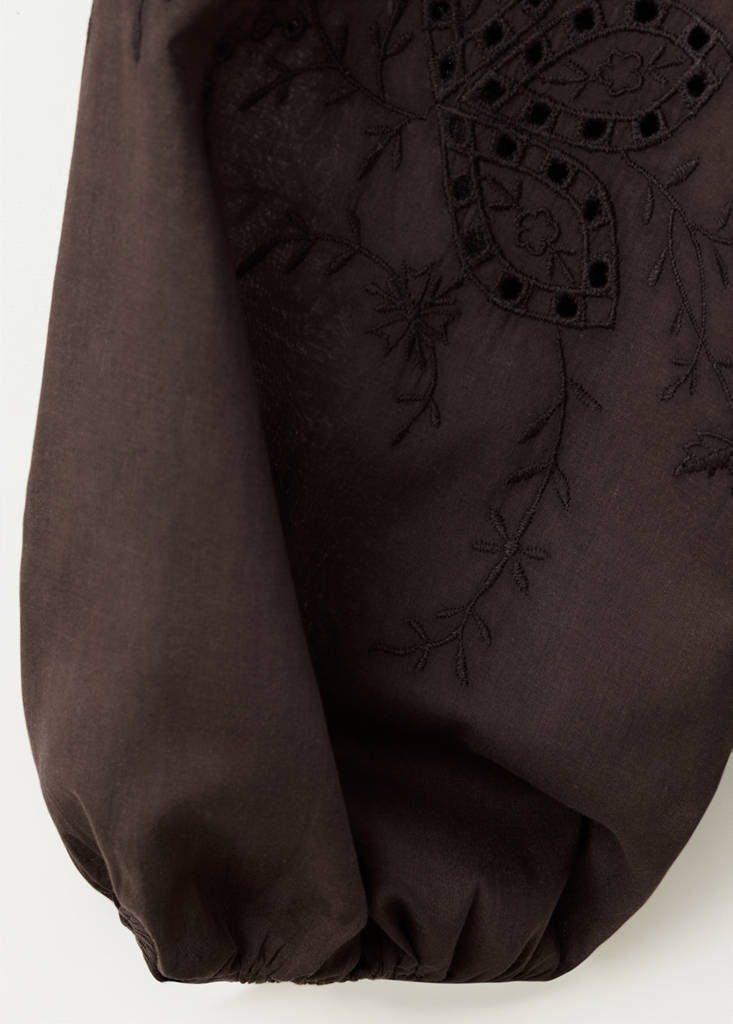 Embroidered blouse with crystal details - thumbnail 7