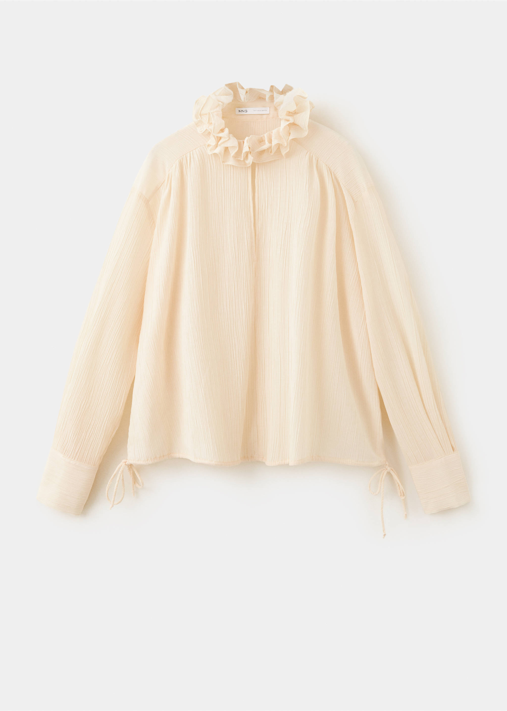 Flowy ruffle blouse - Article without model, Ecru. Ref: 37015854-00.
