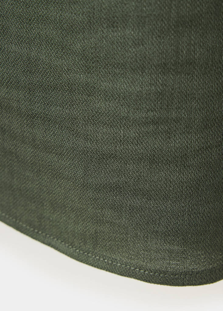 Fluted blouse with turned-up sleeves — Green