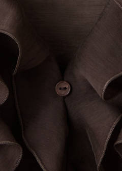 Ruffled lyocell blouse — Brown 7
