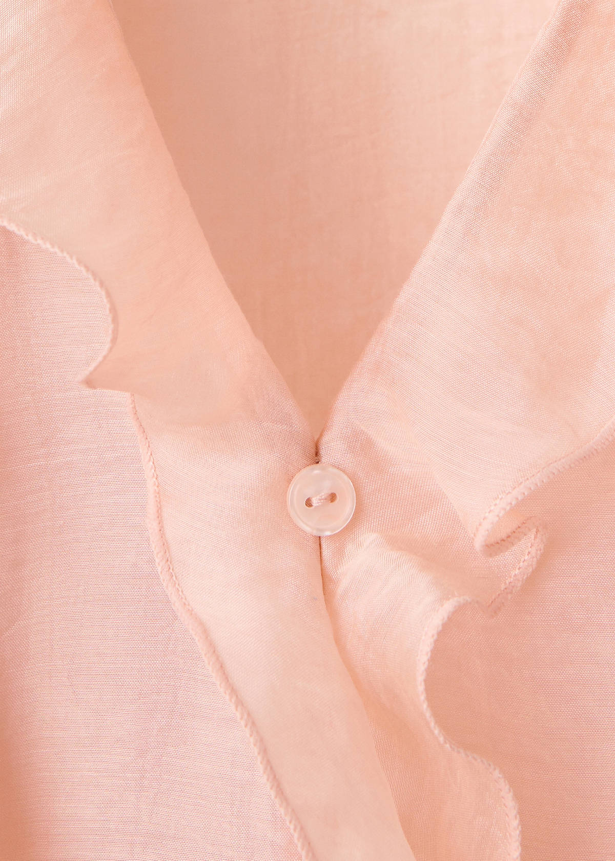 Ruffled lyocell blouse — Pastel Pink