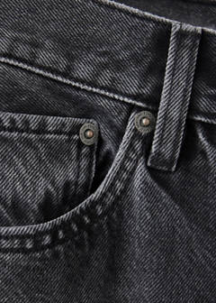 Straight low-waist jeans — Black denim 7