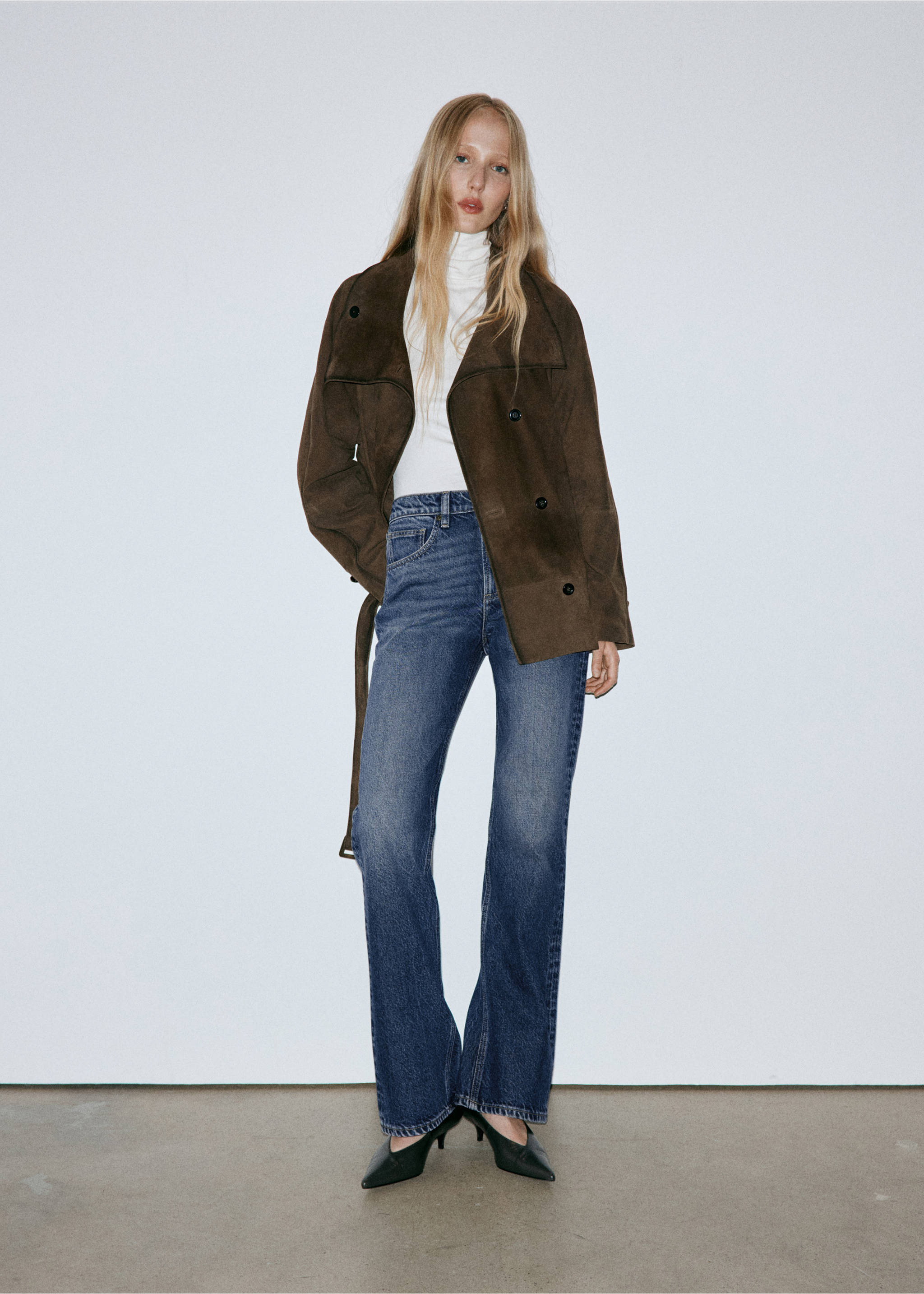 Mid-rise flared jeans - General plane, Dark Blue. Ref: 37015859-00.