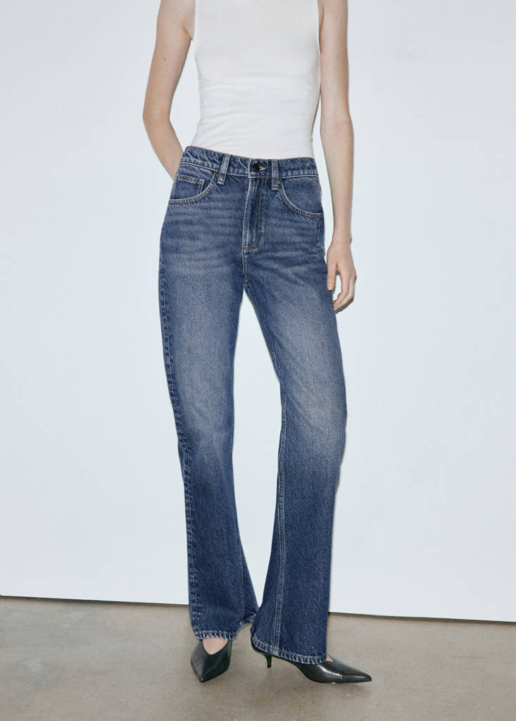 Mid-rise flared jeans — Dark Blue