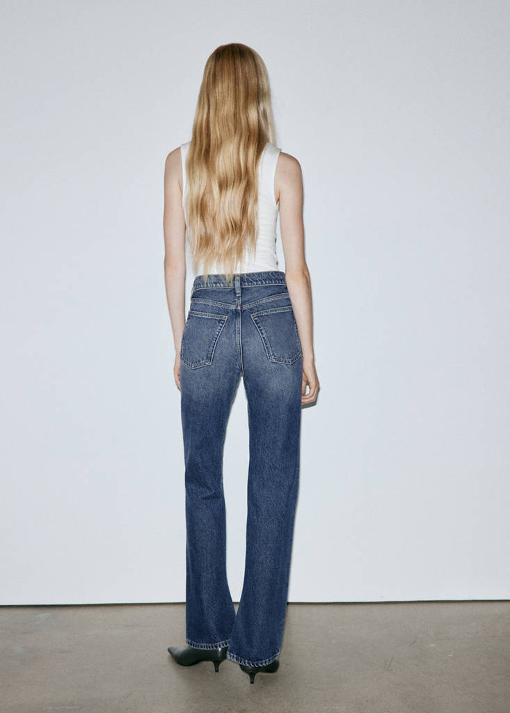 Mid-rise flared jeans — Dark Blue
