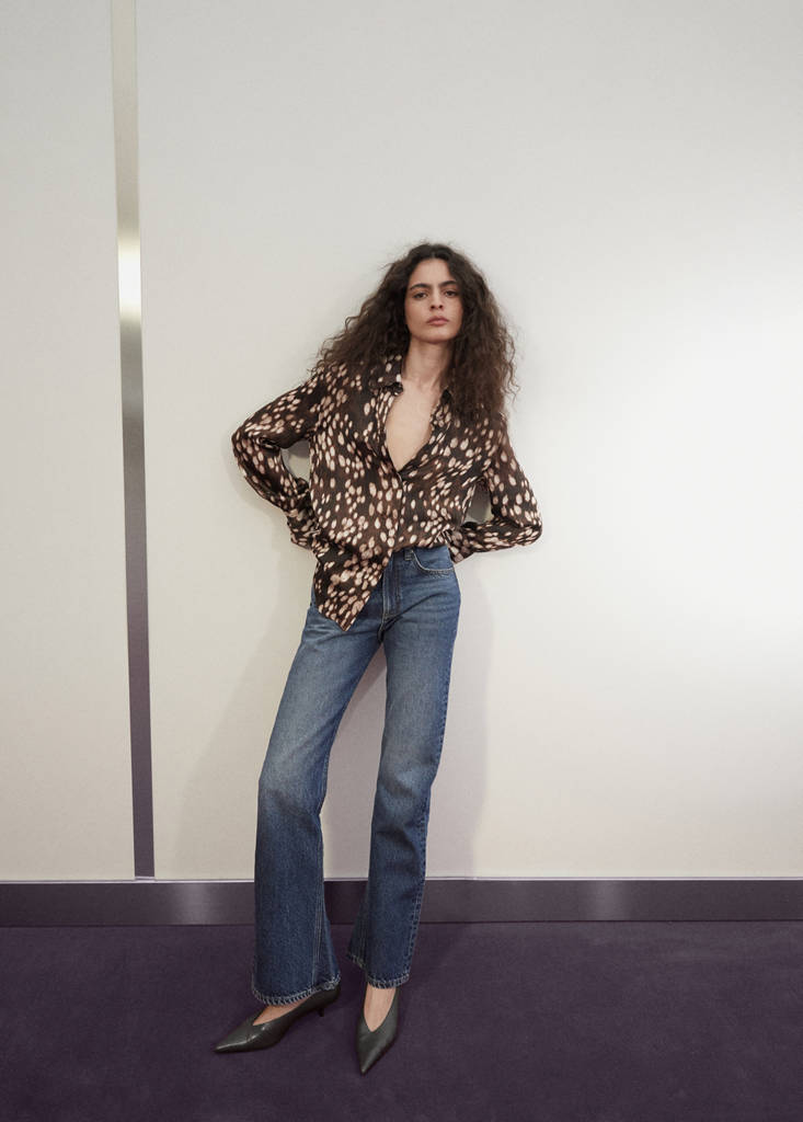 Mid-rise flared jeans — Dark Blue
