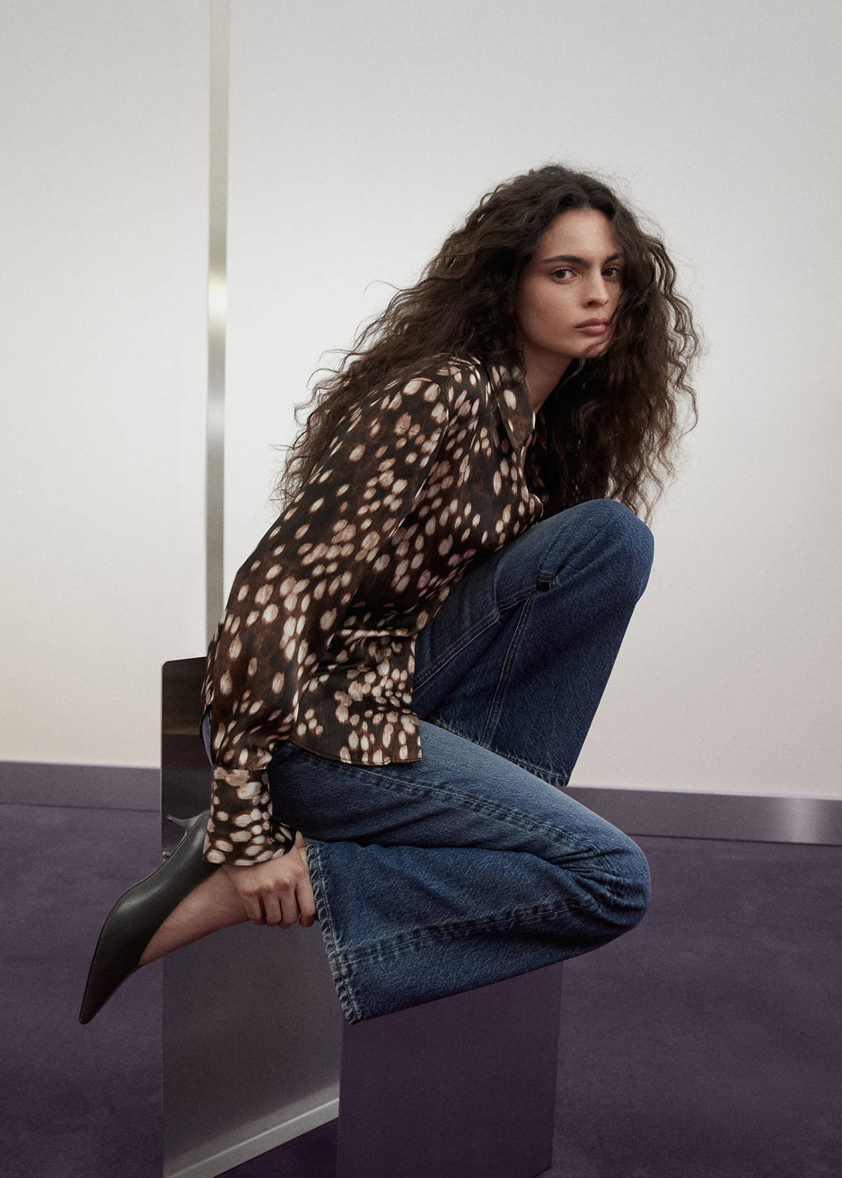 Mid-rise flared jeans — Dark Blue