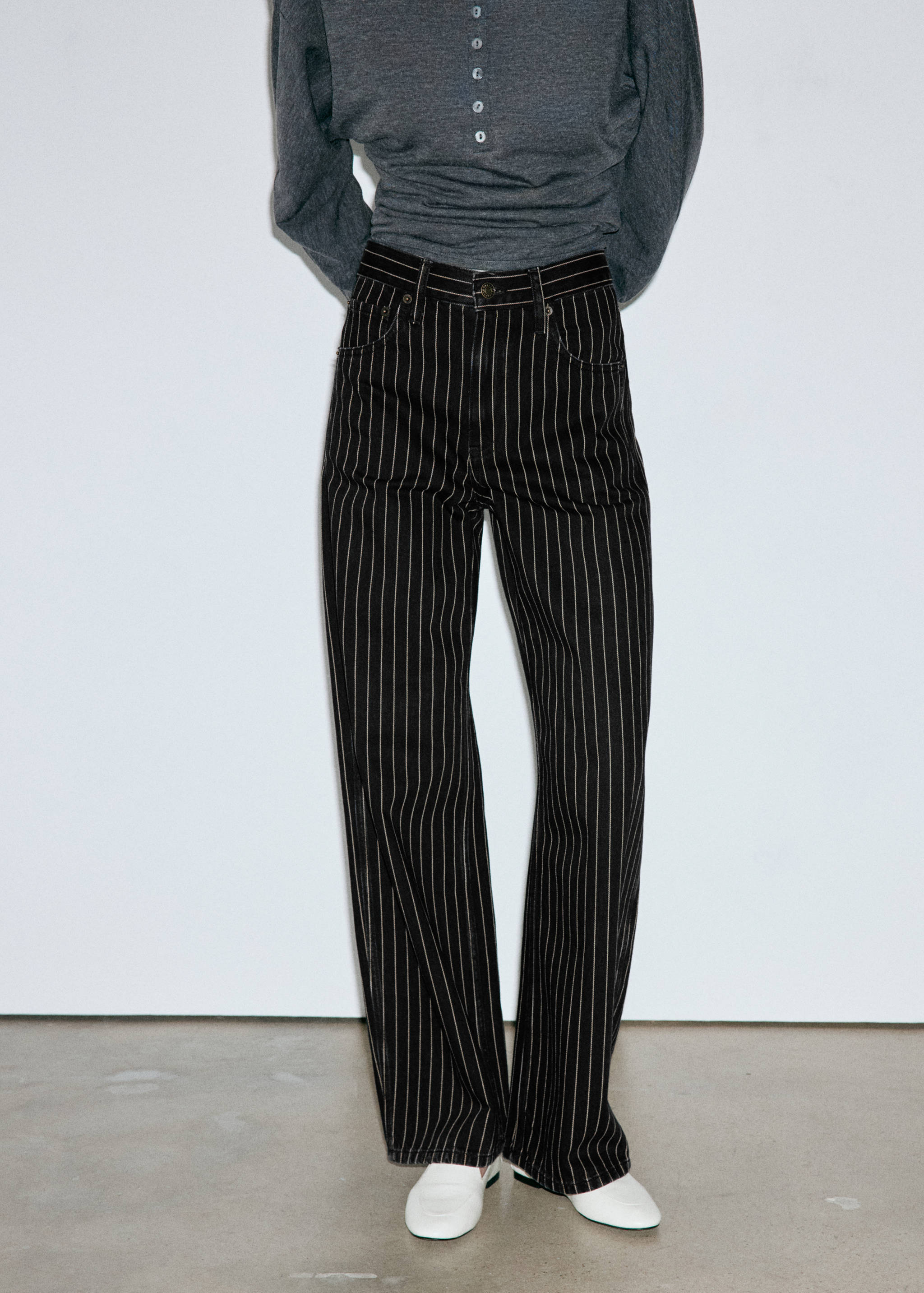 Balloon striped jeans - Medium plane