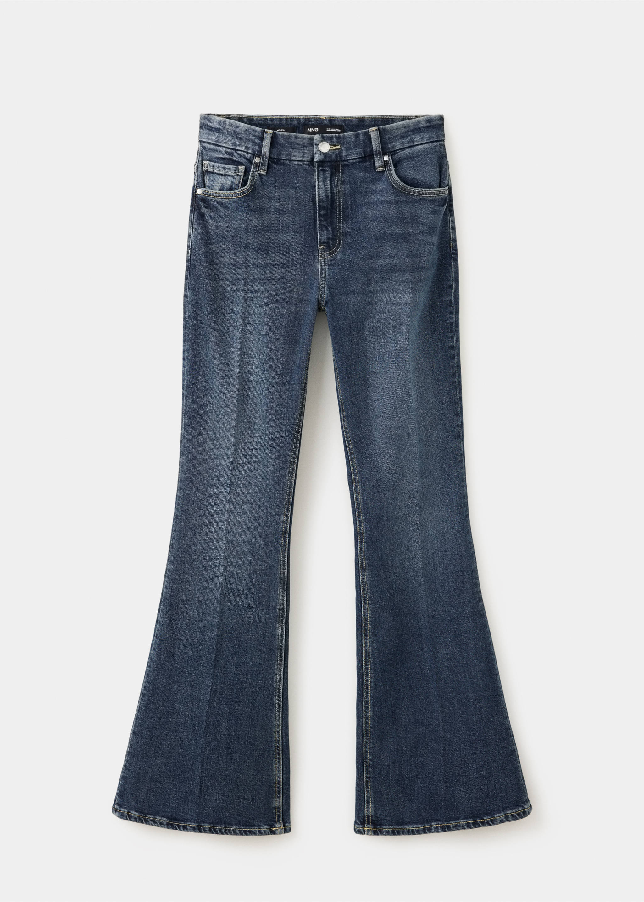 High waist flare jeans - Article without model, Dark Blue. Ref: 37015862-00.