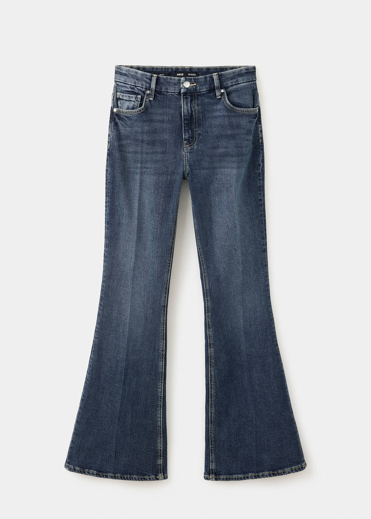 High-waist flared jeans — Dark Blue