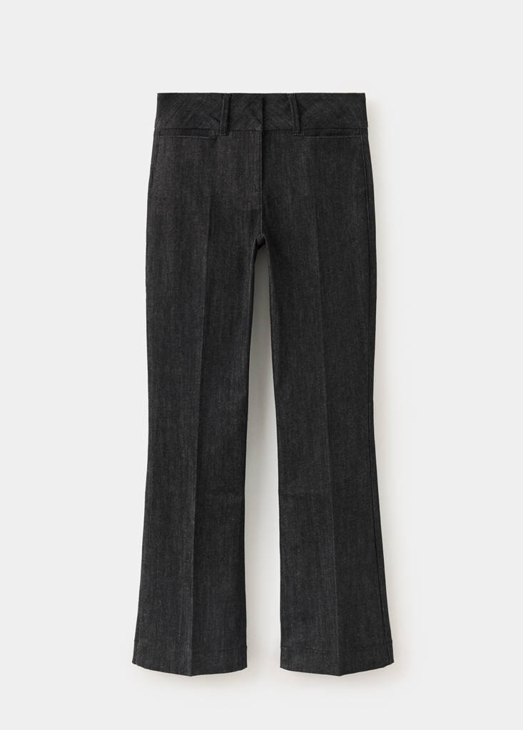 Mid-rise flared jeans — Black