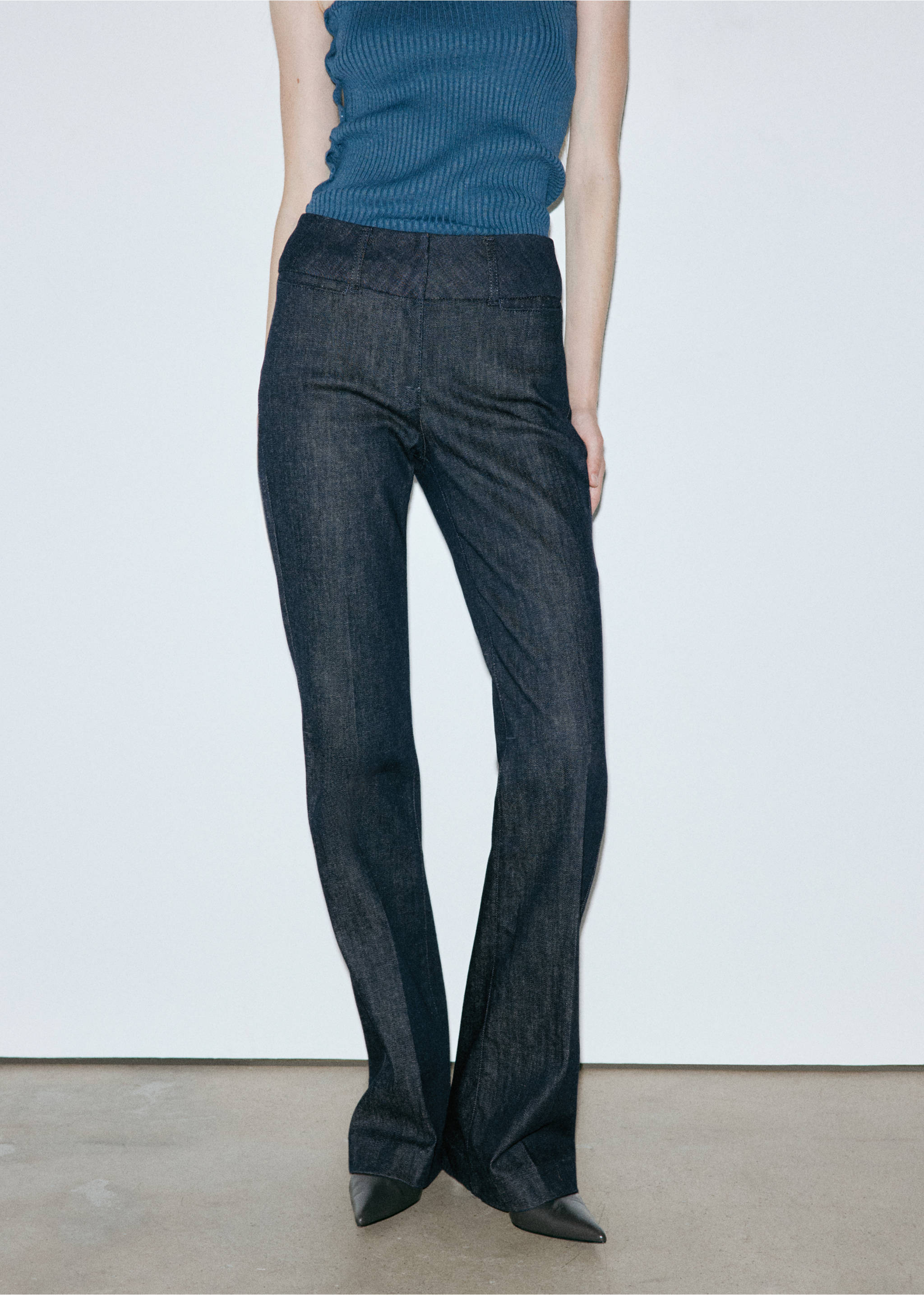Mid-rise flared jeans - Medium plane, Open Blue. Ref: 37015866-00.