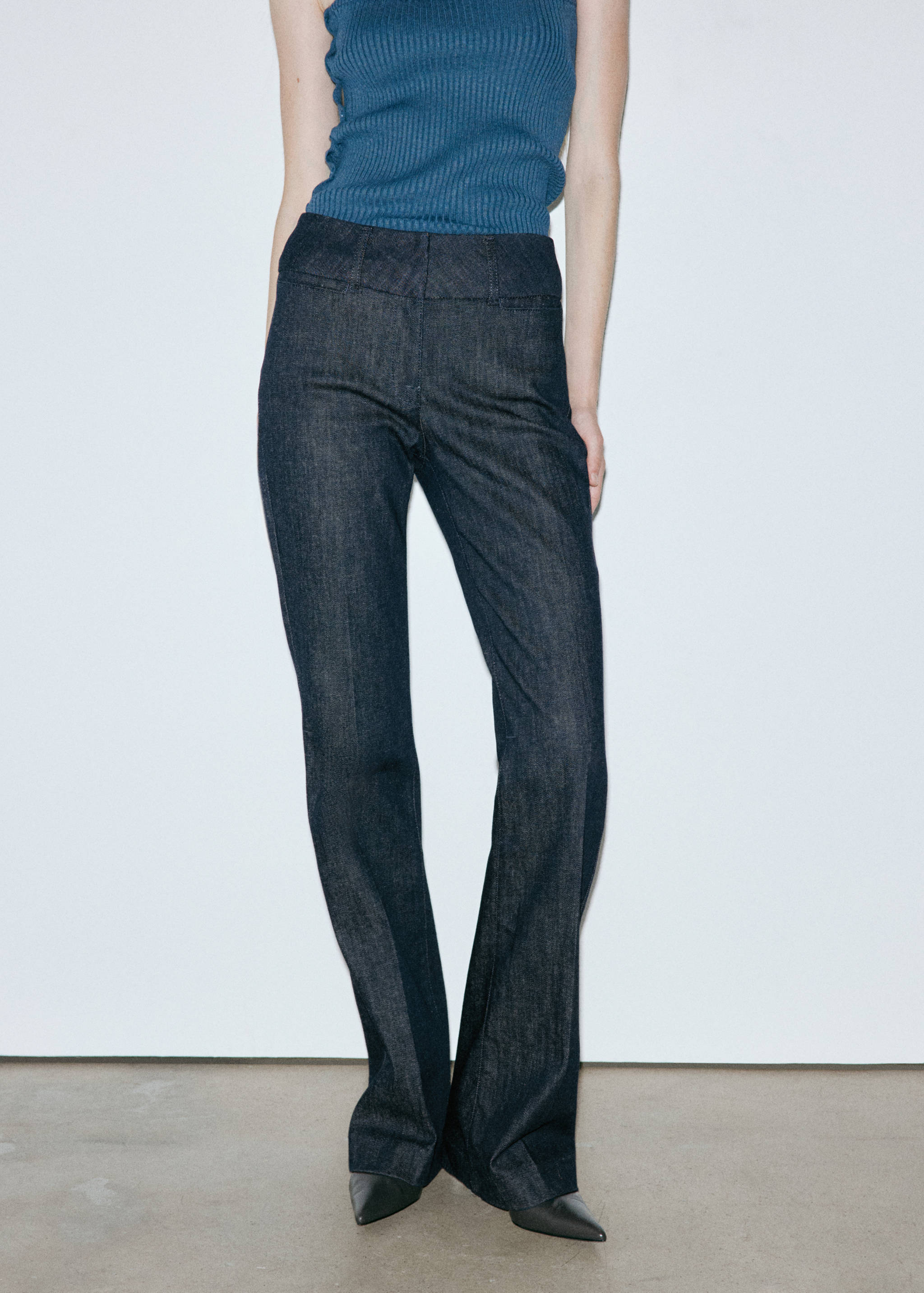 Mid-rise flared jeans - Medium plane