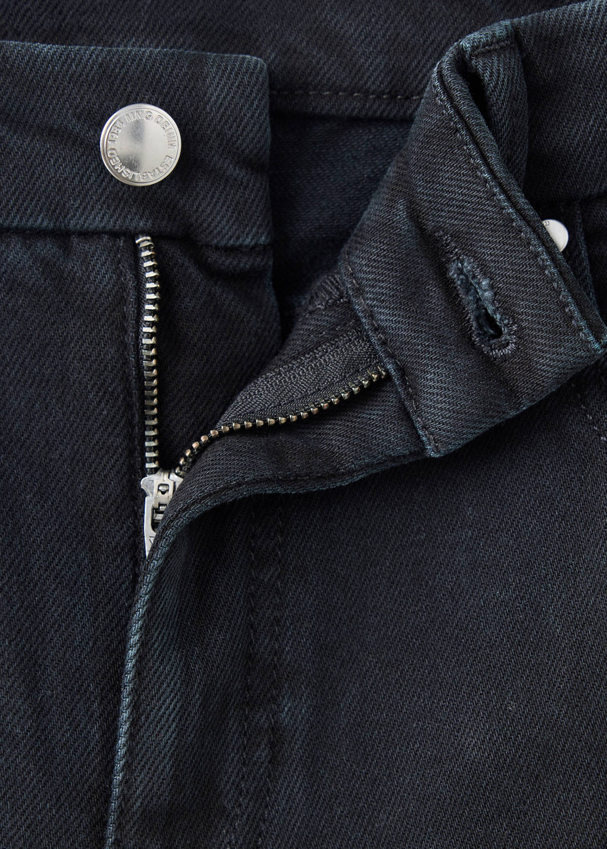 High-waist flared jeans — Black denim