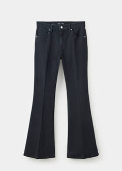 High-waist flared jeans — Black denim 6