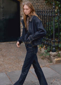Flared jeans with contrast waistband — Open Blue 4