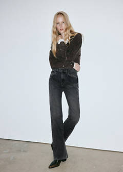 Mid-rise flared jeans — Black denim 2