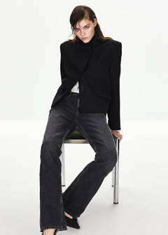 Mid-rise flared jeans — Black denim 12