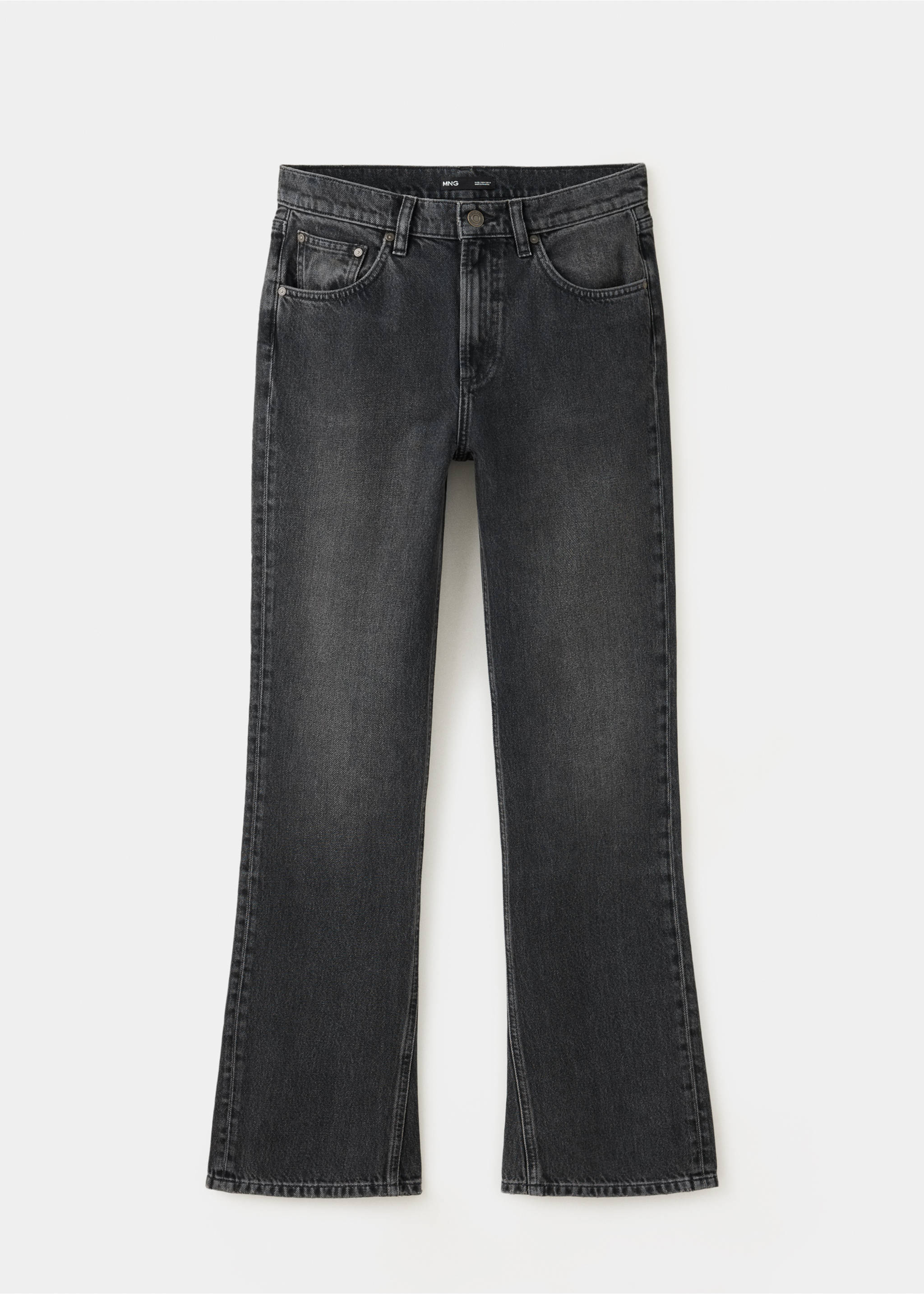 Flare jeans regular waist - Article without model, Black denim. Ref: 37015872-00.