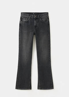 Mid-rise flared jeans — Black denim 5