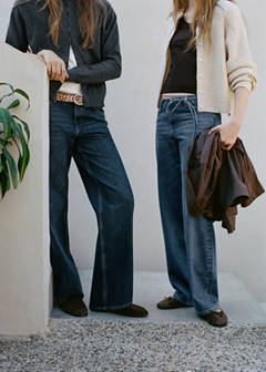 Straight-leg jeans with drawstring detail — Medium Blue 4