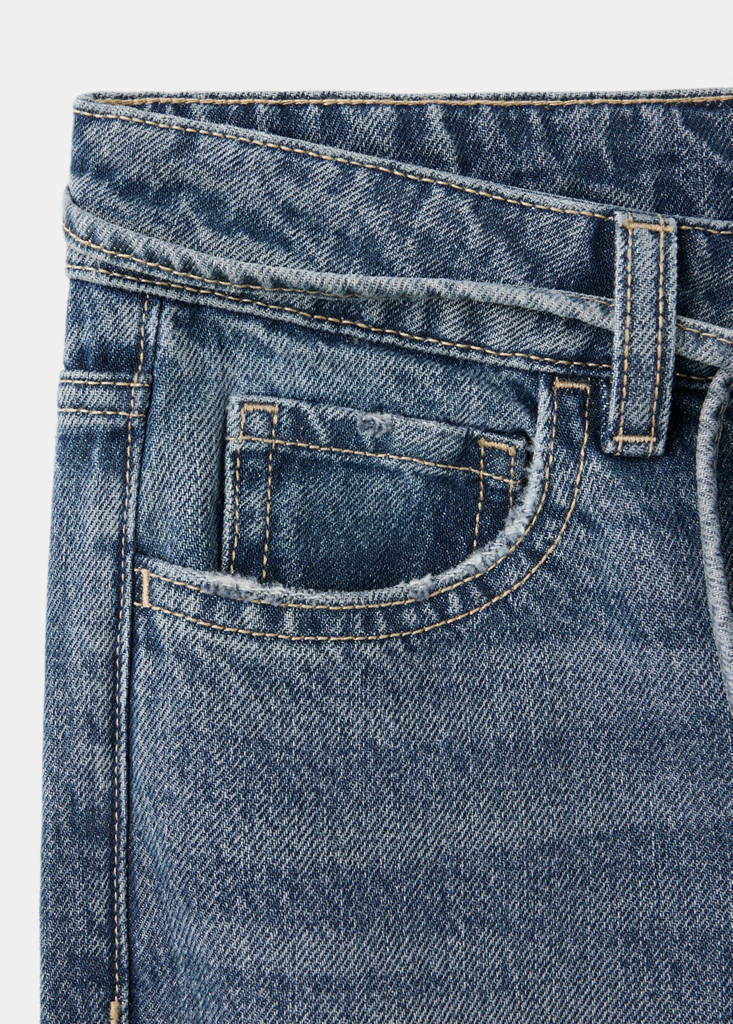 Low-waisted straight-leg jeans - thumbnail 7