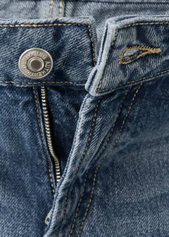 Straight-leg jeans with drawstring detail — Medium Blue 8