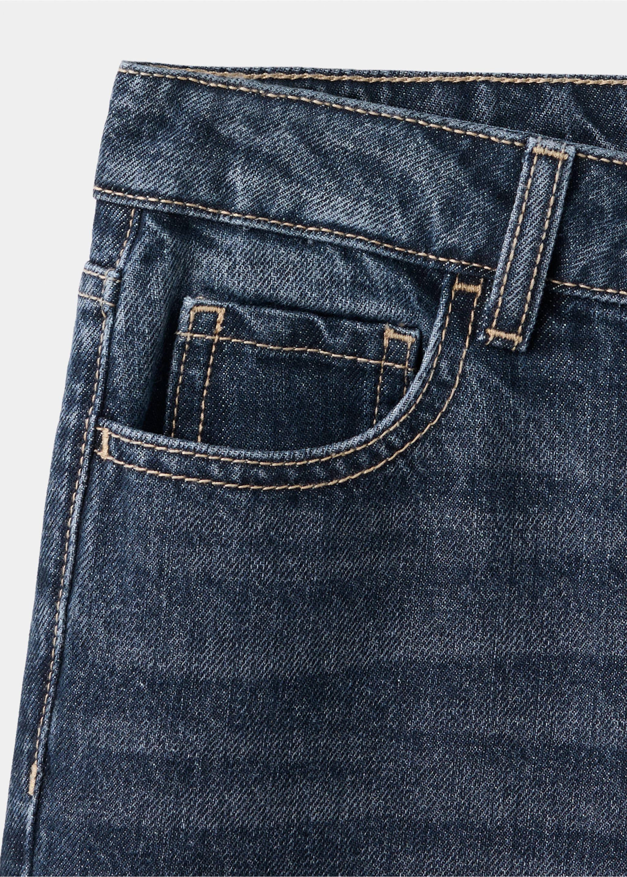 Jeans retos de cintura baixa - Pormenor do artigo 0, Azul-escuro. Ref: 37015875-00.