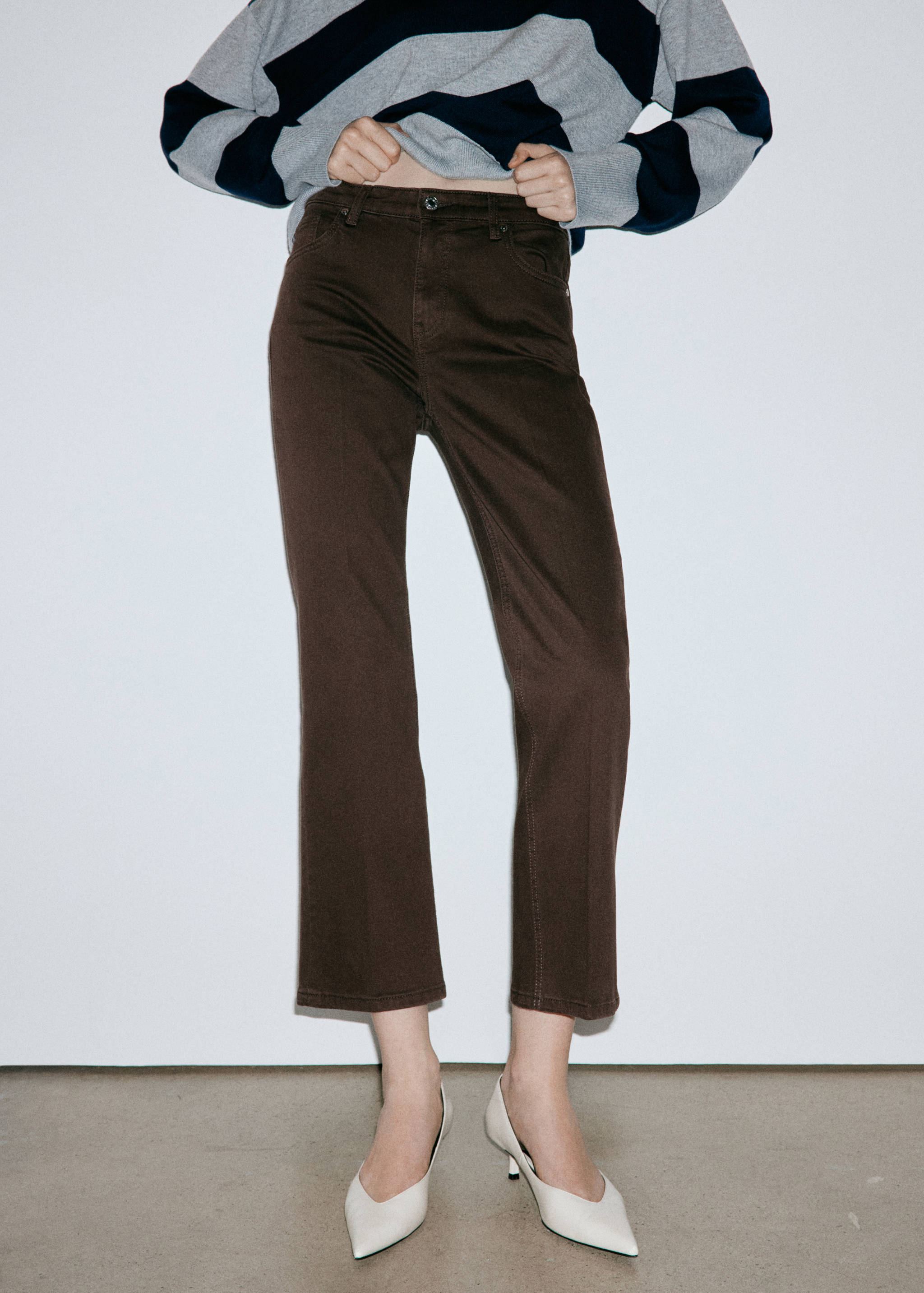 Sienna flared cropped jeans - Medium plane