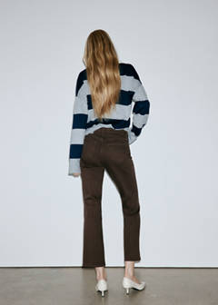 Sienna flared cropped jeans — Chocolate 3