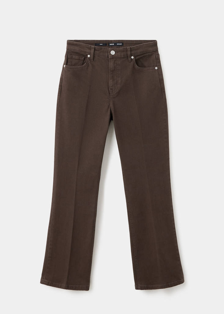 Sienna flared cropped jeans — Chocolate
