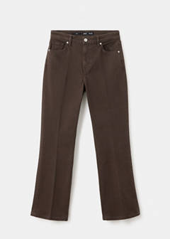 Sienna flared cropped jeans — Chocolate 5