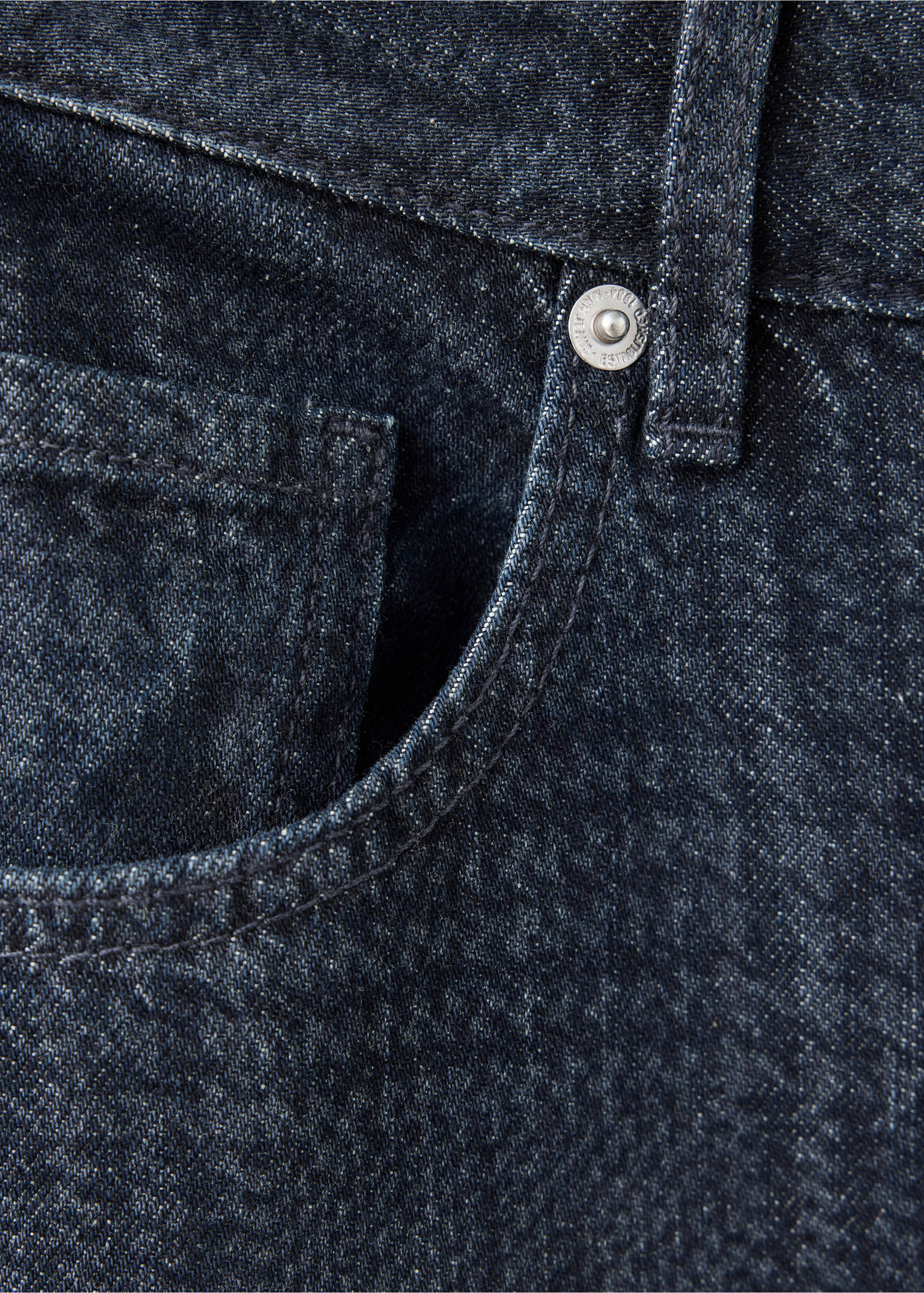 Wide leg plaid jeans - Details of the article 0, Open Blue. Ref: 37015879-00.