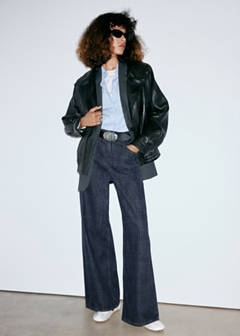 Wide-leg checked jeans — Open Blue 10