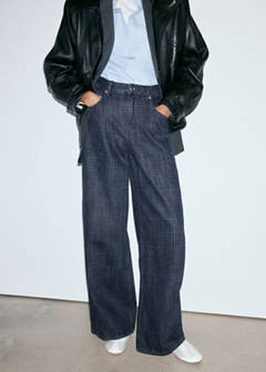 Wide-leg checked jeans — Open Blue 9